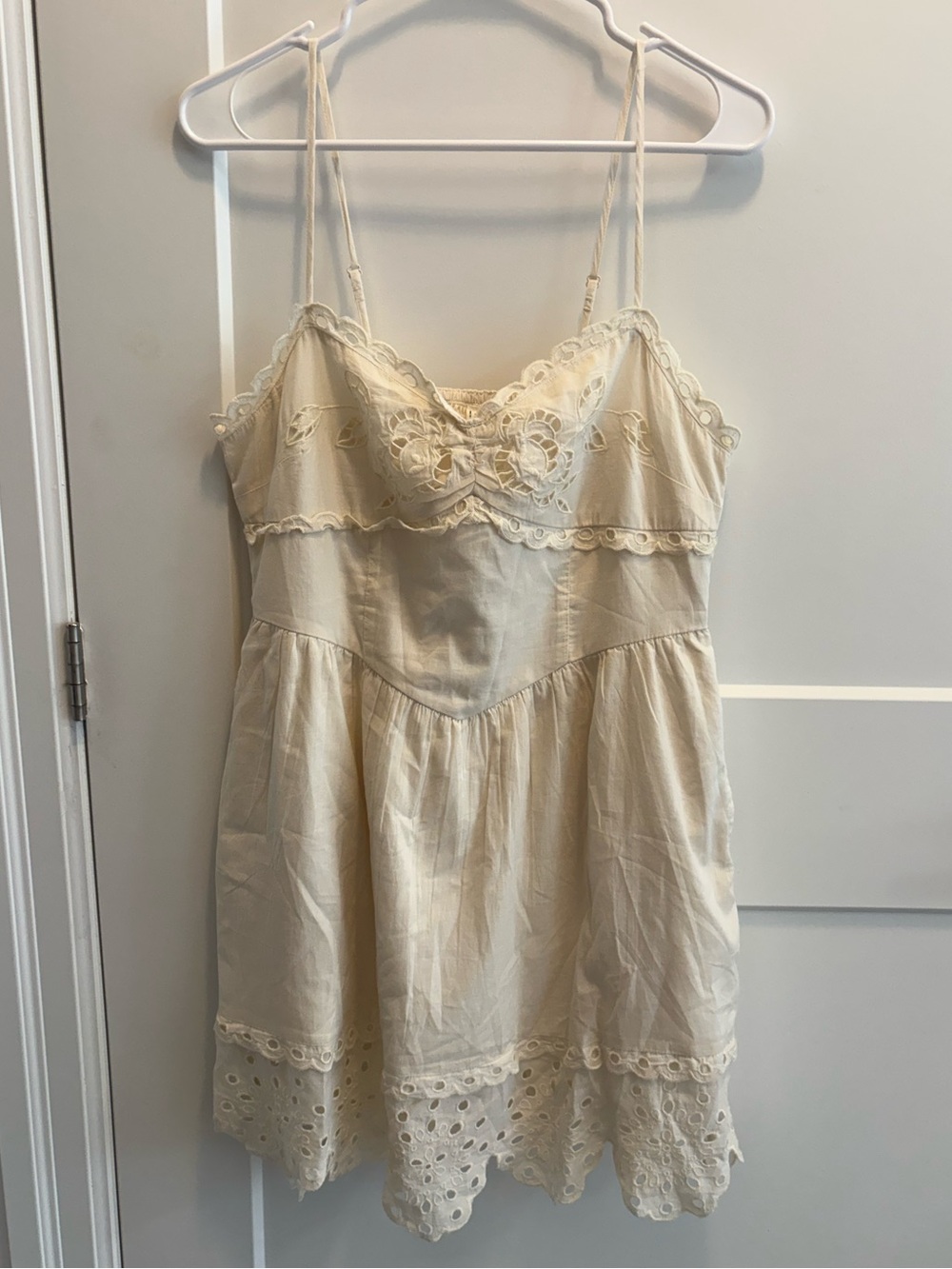 NWT American Eagle cream eylet dress #50